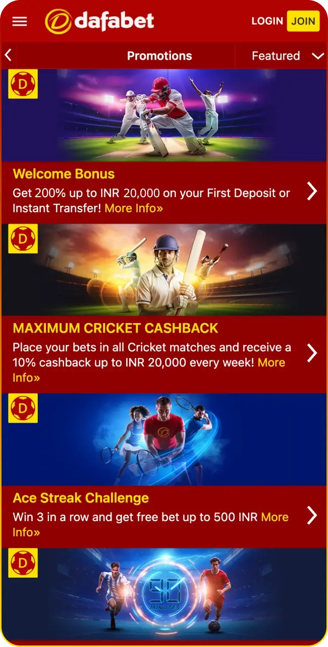 Discover daily rewards inside Dafabet promotions.